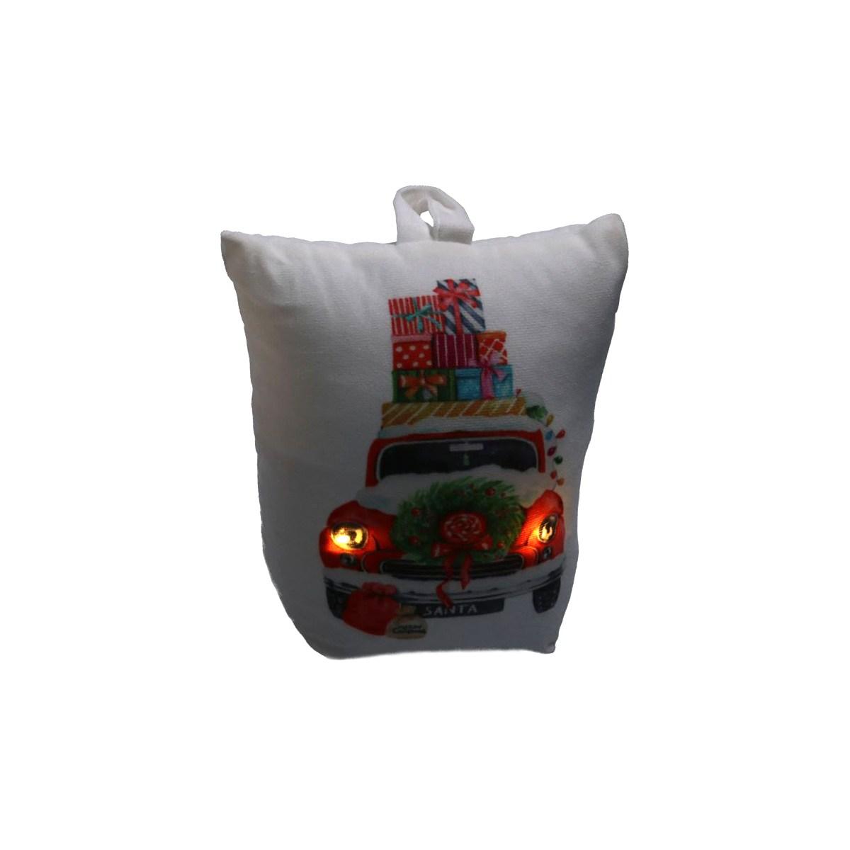 Fermaporta in Tessuto Natale con LED cm.18 |Vacchetti