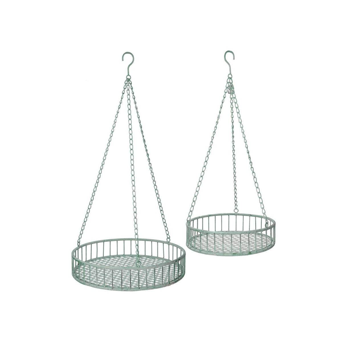 Portavaso Metallo Verde da Appendere cm.35x66 669 | Vacchetti