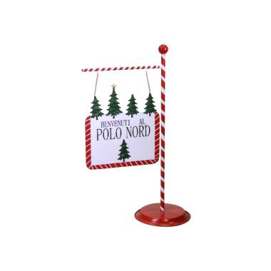 Cartello Insegna Metallo Polo Nord cm.130 |Vacchetti