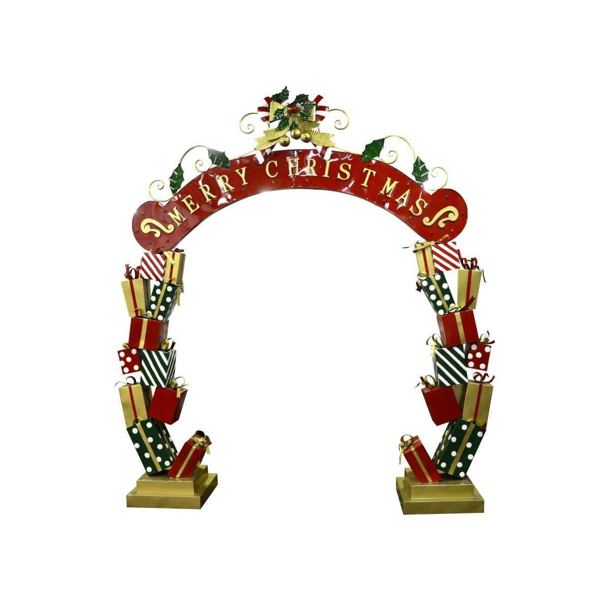 Portale Arco Metallo con Regali Luci cm.22x275x300 |Vacchetti