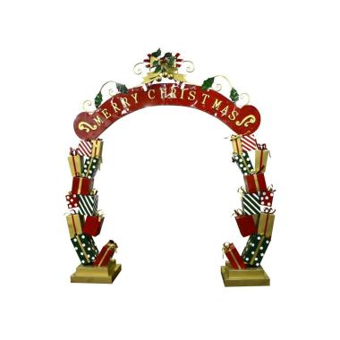 Portale Arco Metallo con Regali Luci cm.22x275x300 |Vacchetti