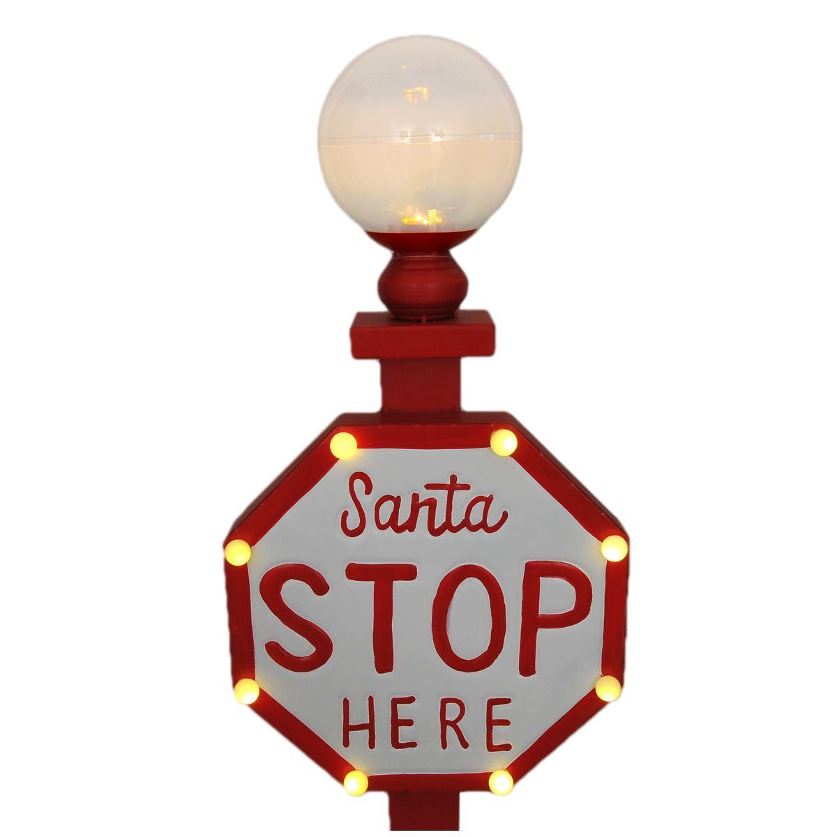 Lampione Metallo con Cartello Stop con LED cm.110 |Vacchetti