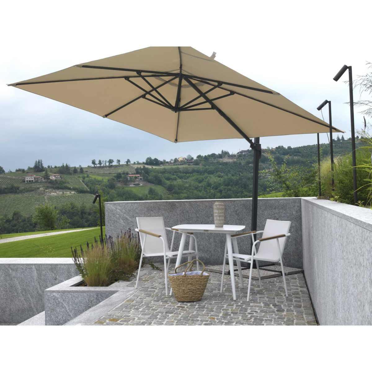 Ombrellone Alluminio New Michigan 3X4H2,75M Senza Mantovana Sabbia | Vacchetti