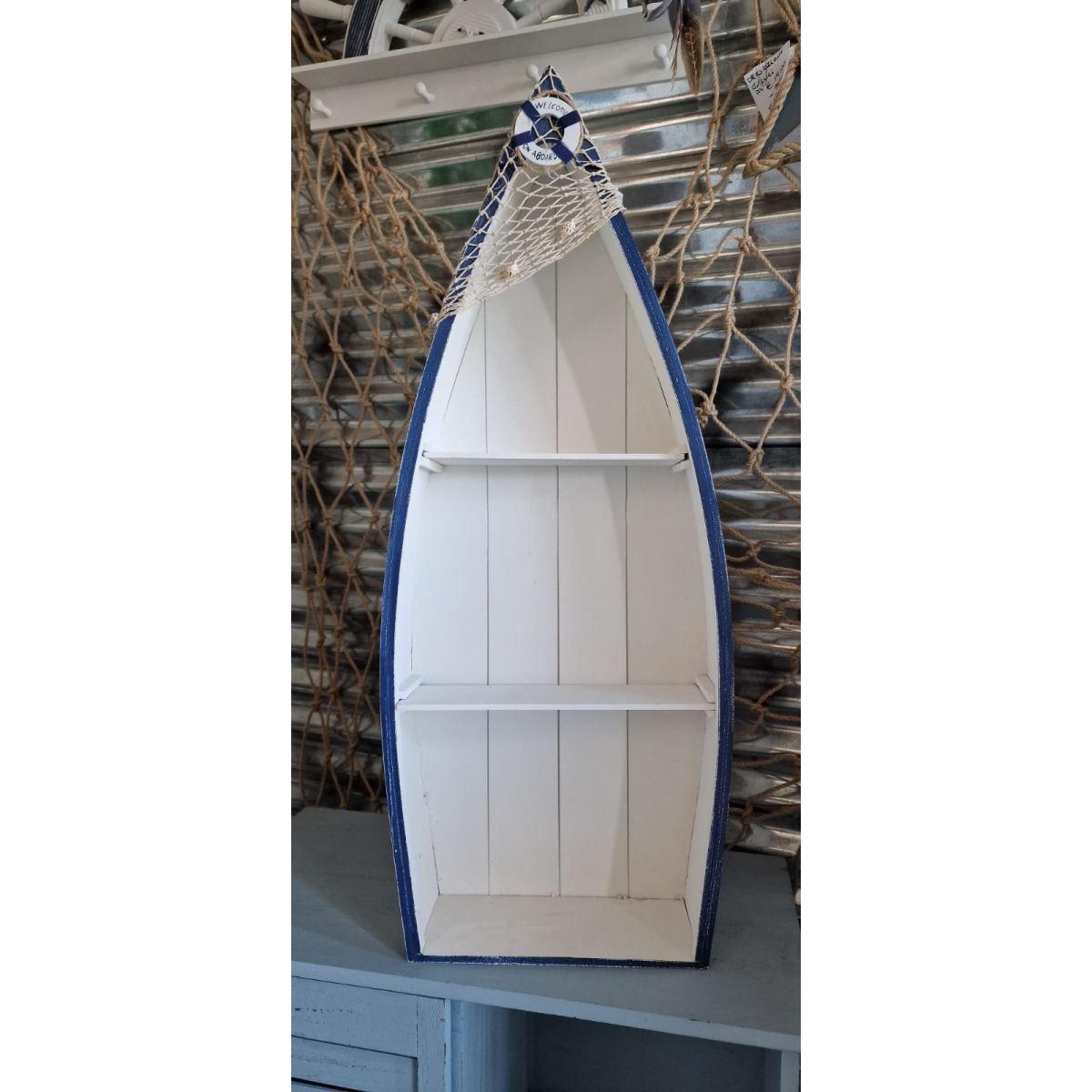 Mensola Legno Barca con 2 Piani cm.29x11xh72 | Vacchetti