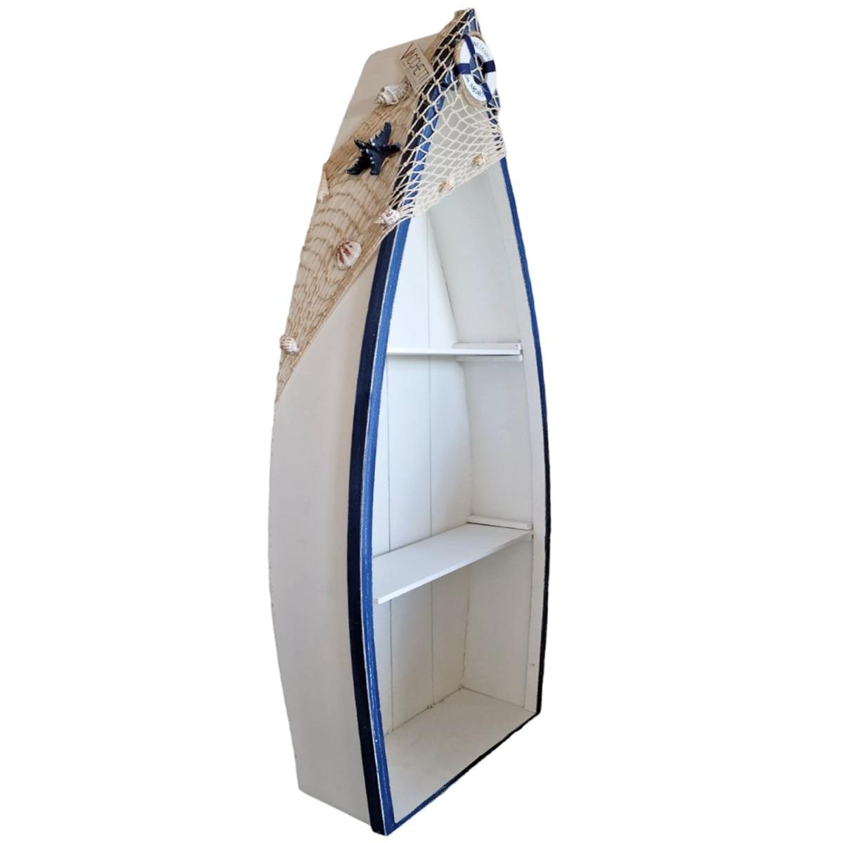 Mensola Legno Barca con 2 Piani cm.29x11xh72 | Vacchetti