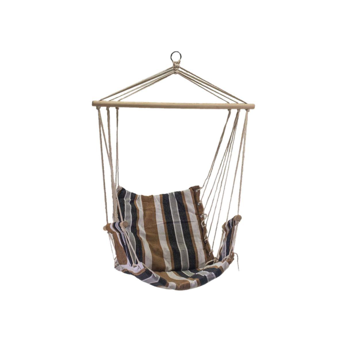 Dondolo Sedia Tessuto Righe c/Cuscino | Vacchetti