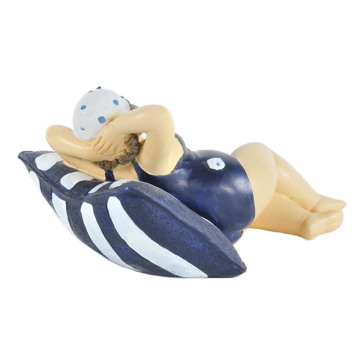 Decorazione Mare Donna con Costume e Cuscino cm.20 | Vacchetti