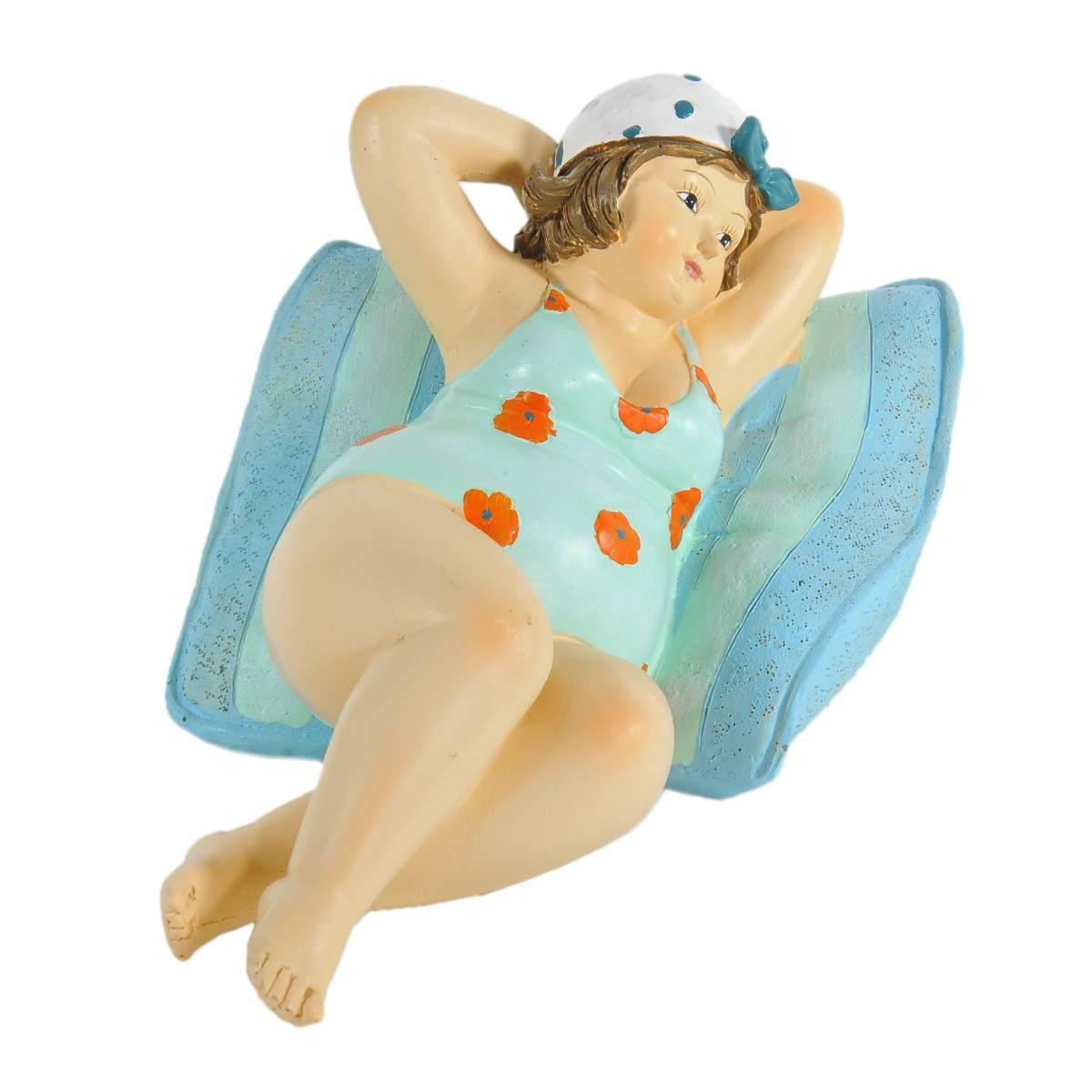 Decorazione Mare Donna con Costume e Cuscino cm.20 | Vacchetti