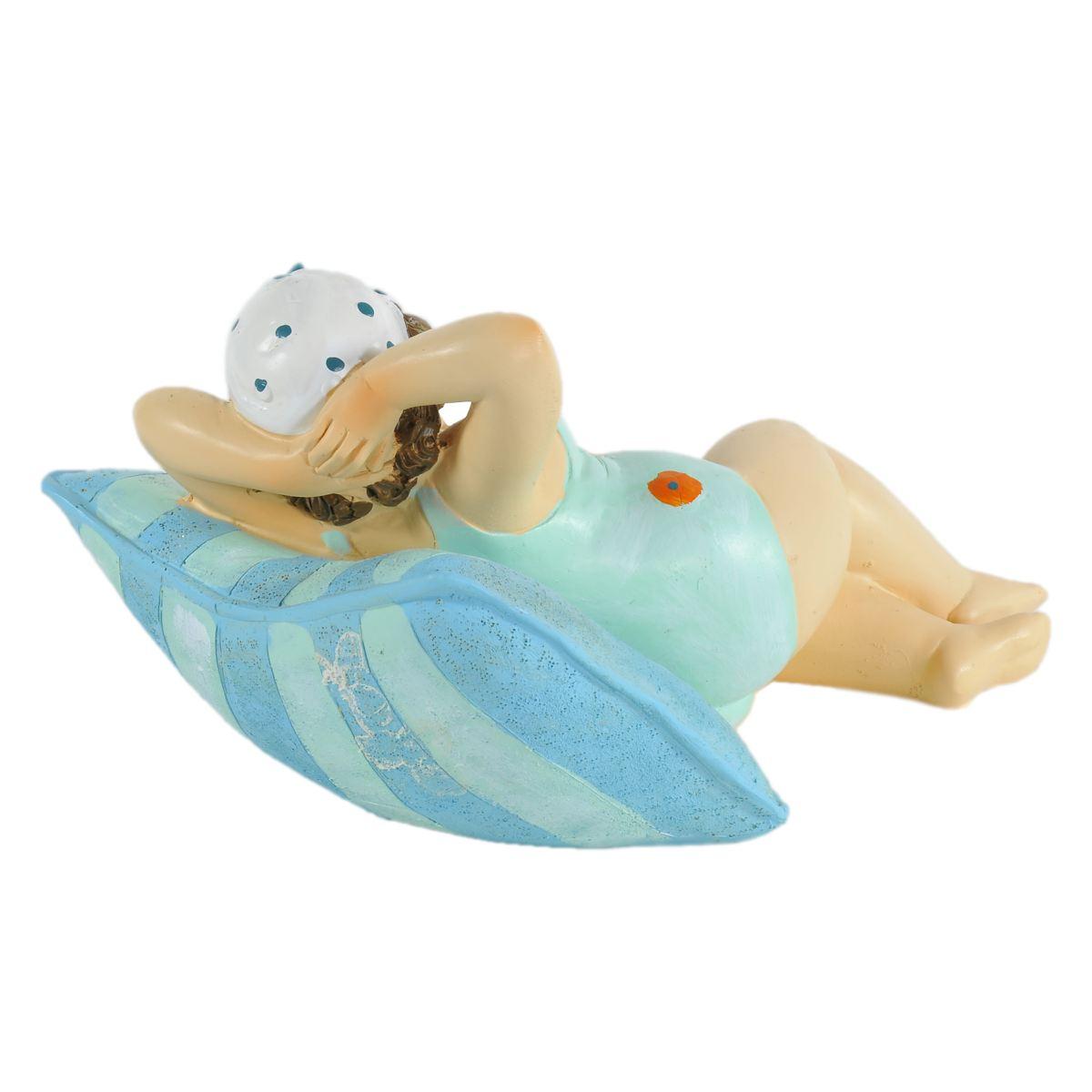 Decorazione Mare Donna con Costume e Cuscino cm.20 | Vacchetti