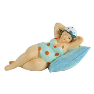 Decorazione Mare Donna con Costume e Cuscino cm.20 | Vacchetti