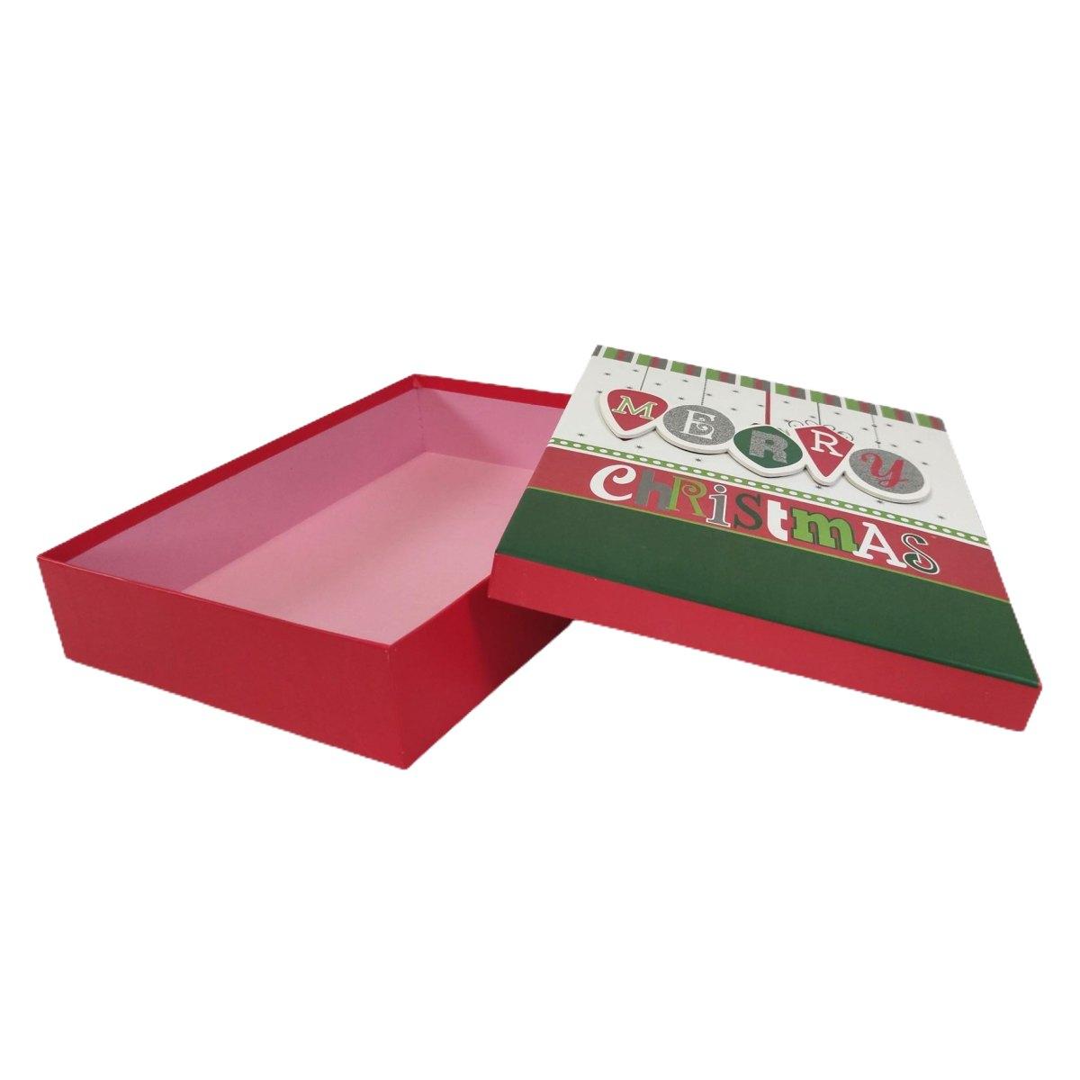 Scatola Natale Rettangolare cm.37x28xh9 |Vacchetti