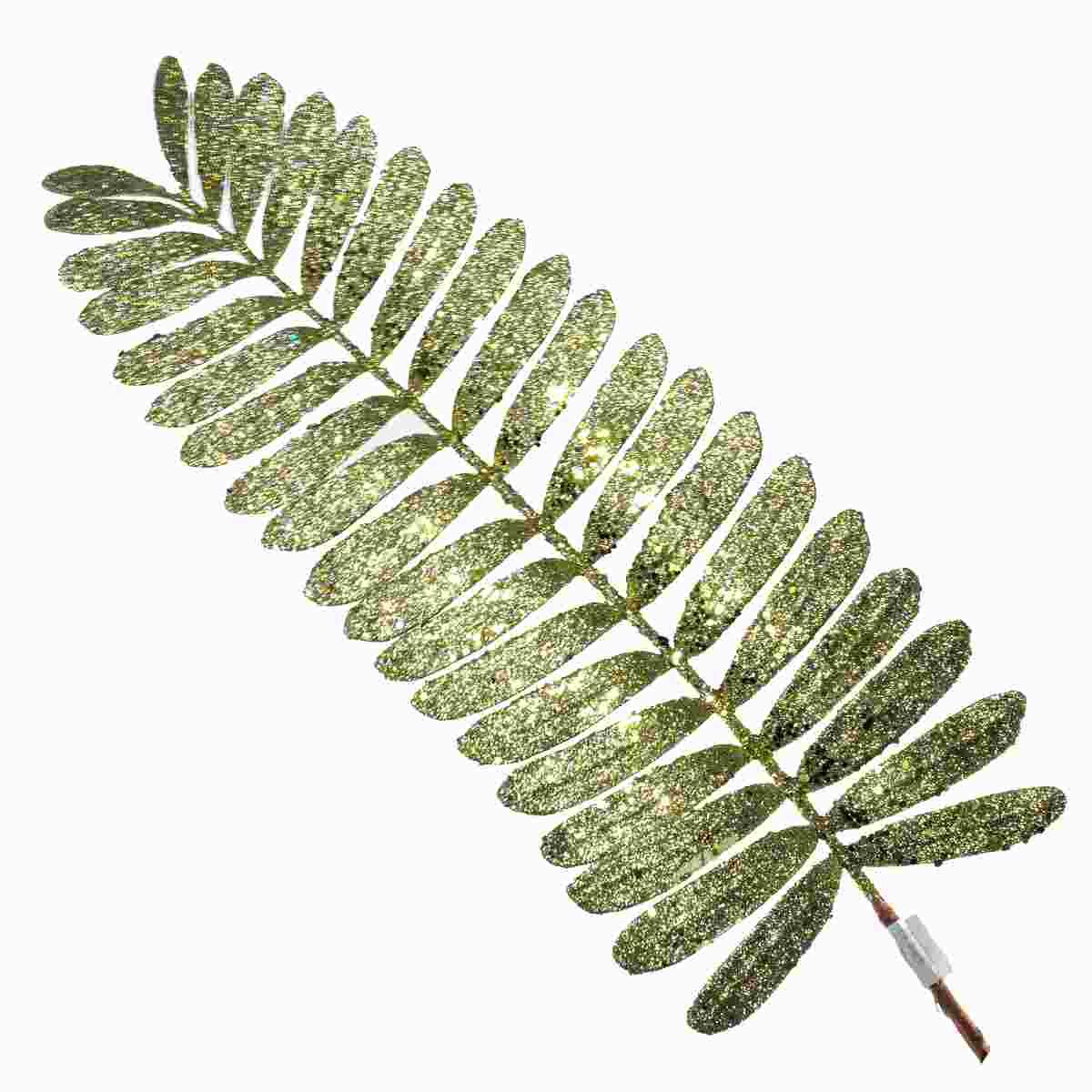 Fiore Ramo Foglie Verde Glitter cm.113 |Vacchetti