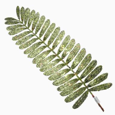 Fiore Ramo Foglie Verde Glitter cm.113 |Vacchetti