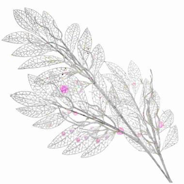 Fiore Ramo Bianco con Paillettes cm.78 |Vacchetti