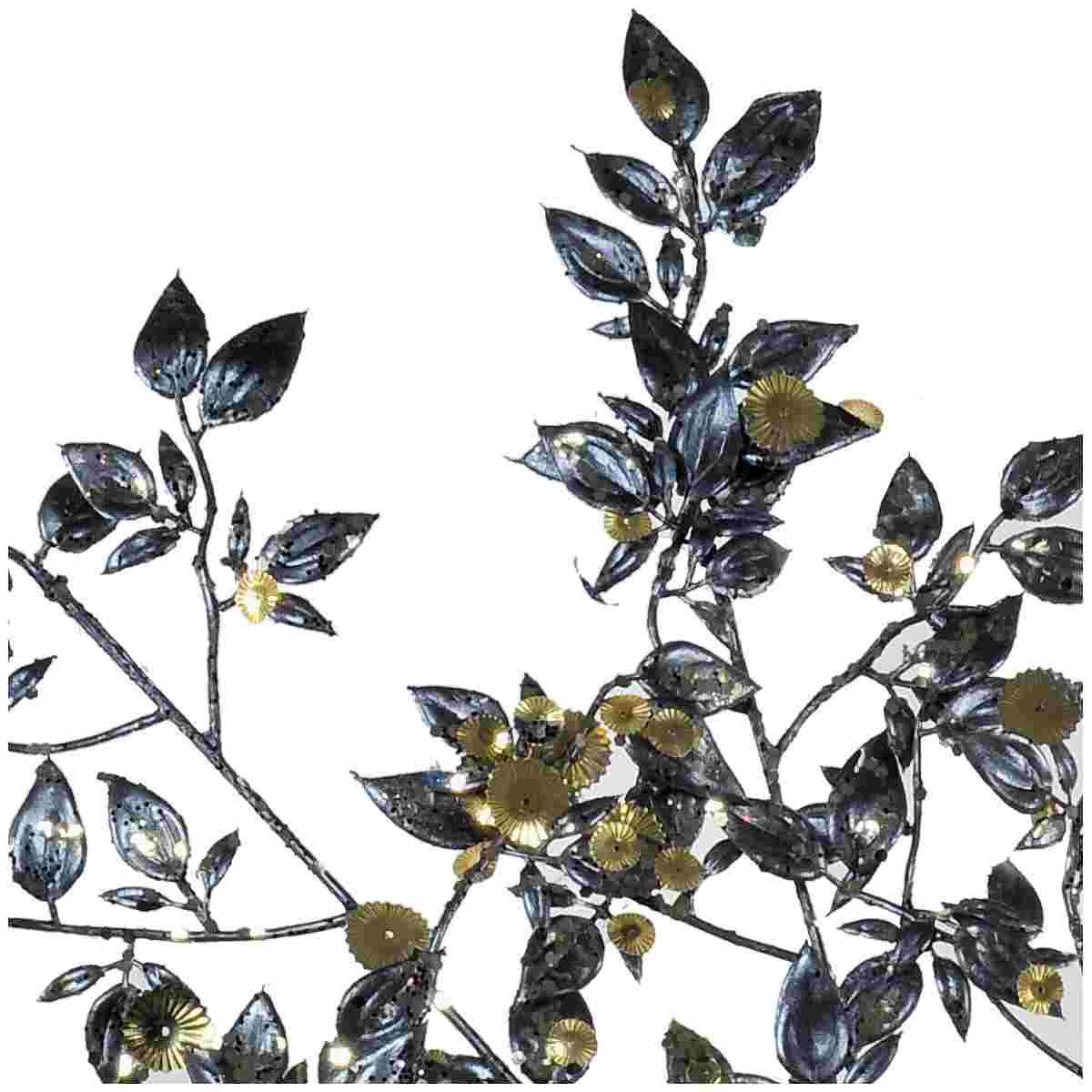 Fiore Ramo Nero con Paillettes Oro cm.78 |Vacchetti