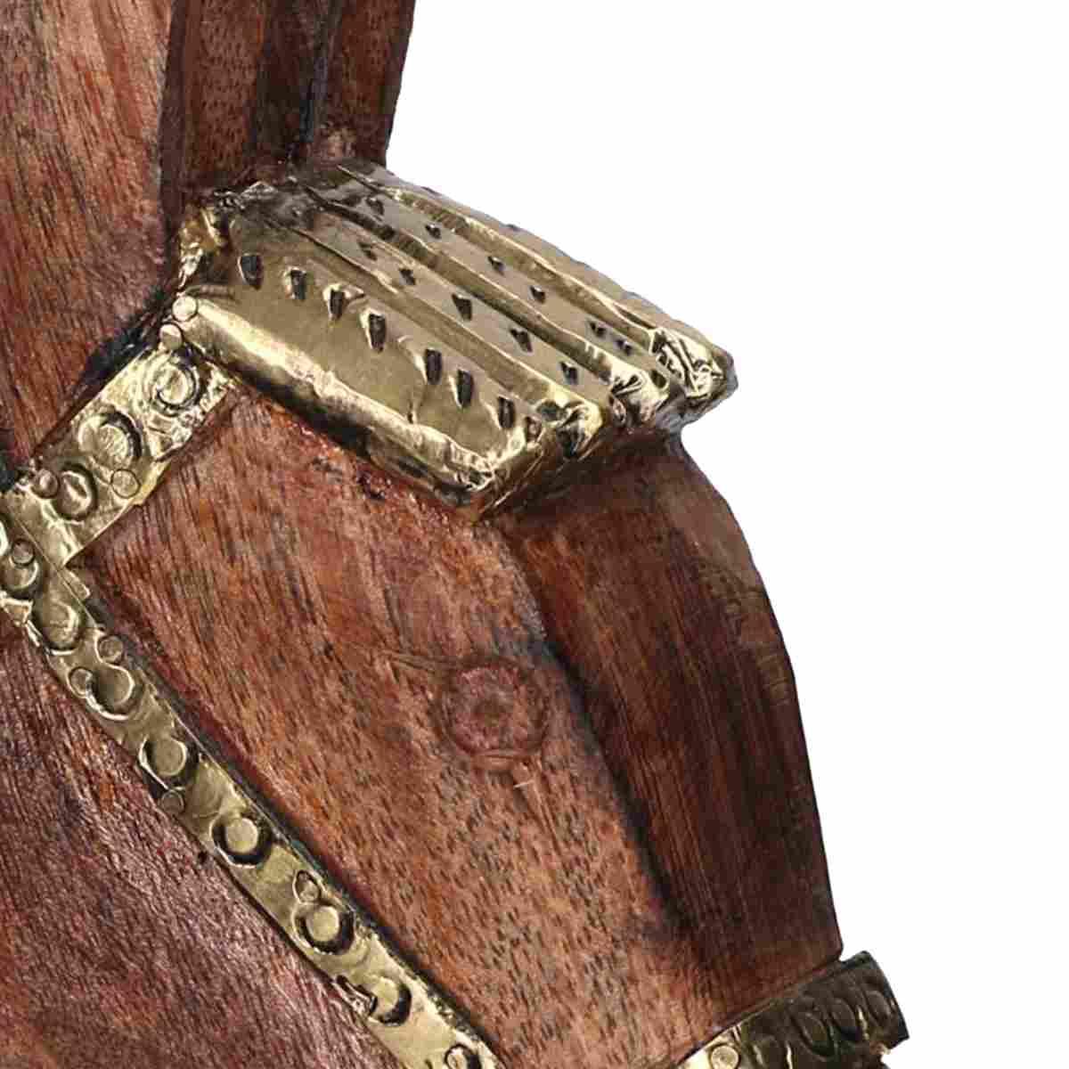 Cavallo a Dondolo Legno con Decori Metallo cm.56 |Vacchetti