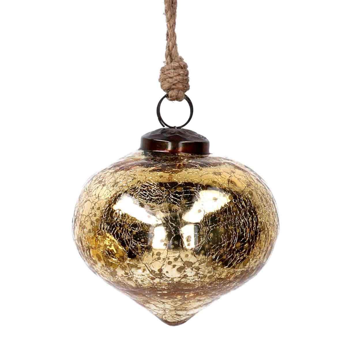 Pallina Natale Vetro cm.10 Cipolla Oro Lucido |Vacchetti