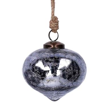 Pallina Natale Vetro cm.10 Cipolla Argento Lucido |Vacchetti