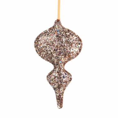 Decorazione Natalizia Oro Glitter cm.8x15 |Vacchetti