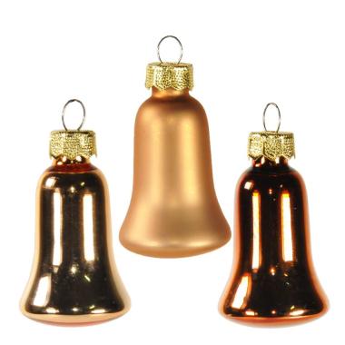 Pallina Natale Vetro cm.5 Campana Ruggine pz.8