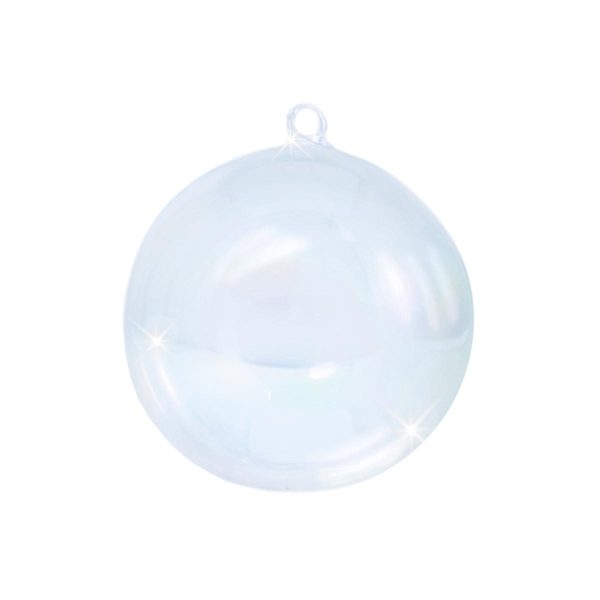 Pallina Natale Vetro cm.12 Trasparente Soap Cangiante |Silani