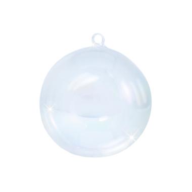 Pallina Natale Vetro cm.12 Trasparente Soap Cangiante |Silani