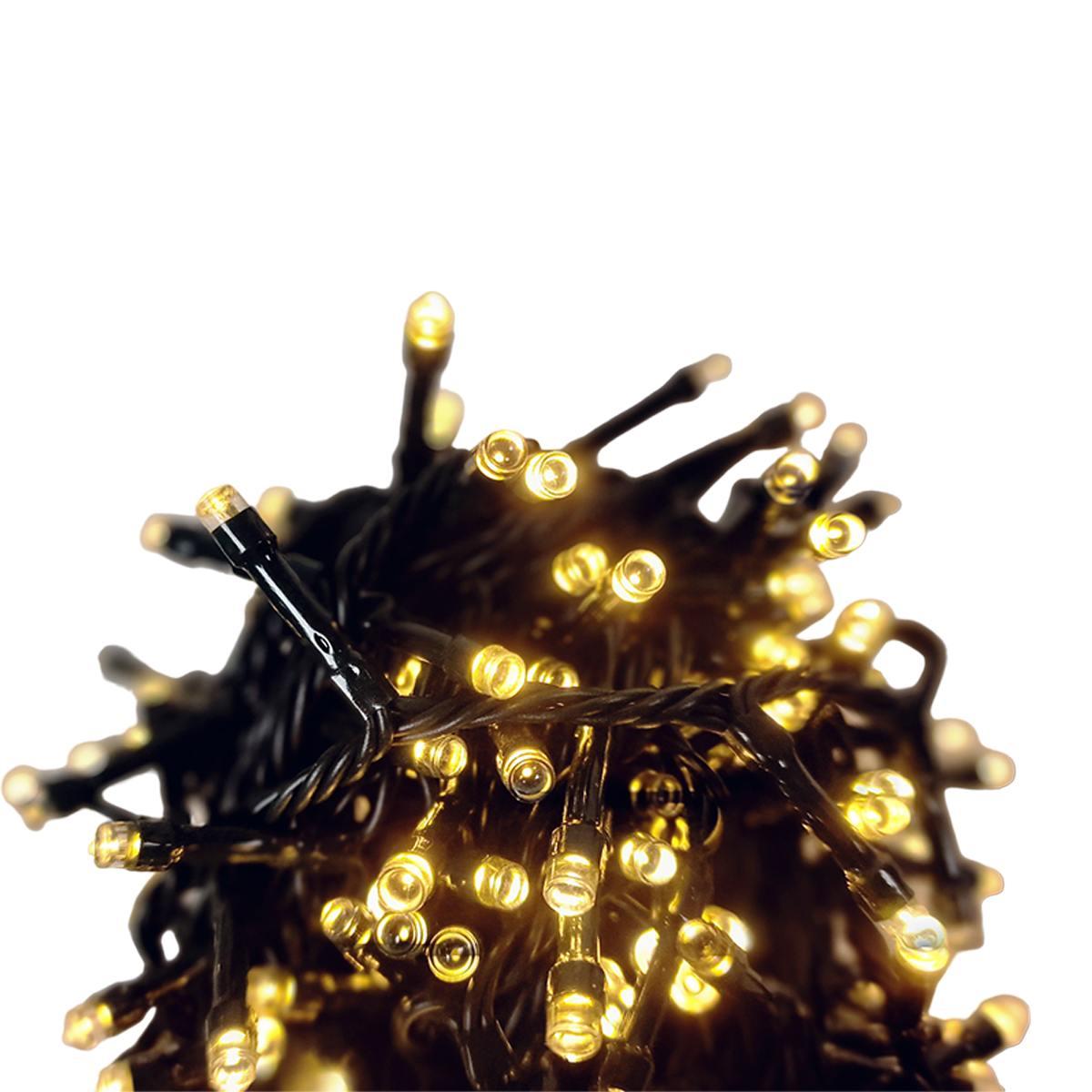 Luci Natale Esterno LED 300 Bianco Caldo con Giochi Prolungabile |Silani