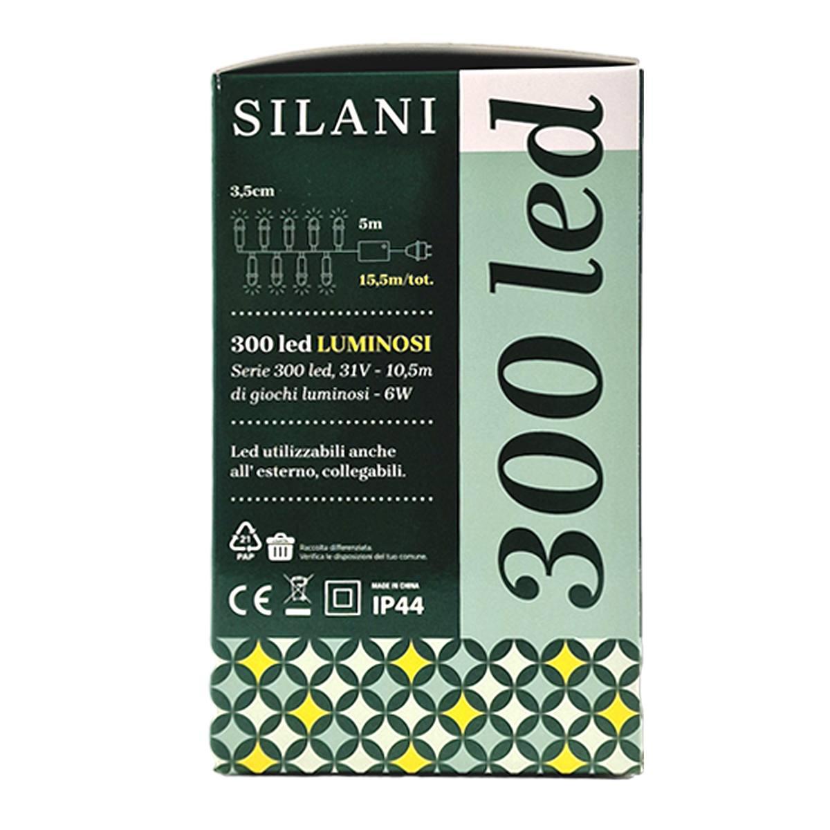 Luci Natale Esterno LED 300 Bianco Caldo con Giochi Prolungabile |Silani