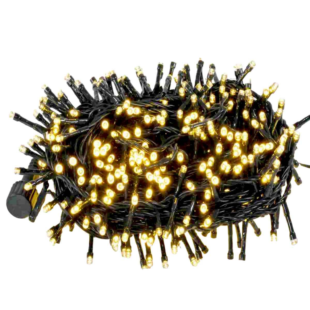 Luci Natale esterno LED 450 Bianco Caldo con Giochi Prolungabile |Silani