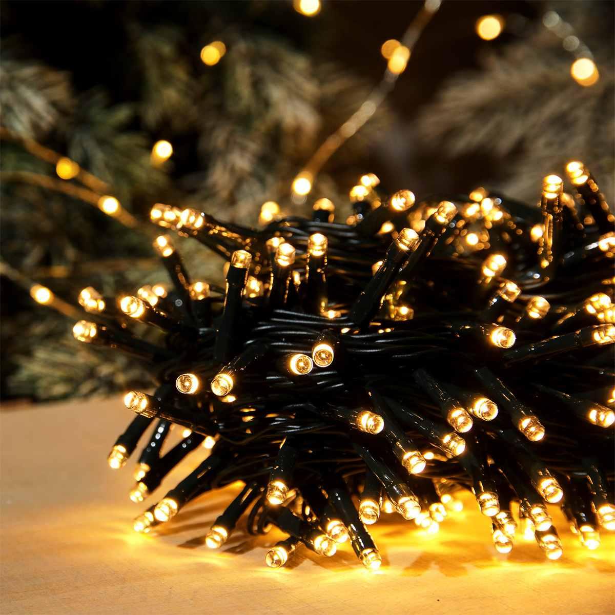 Luci Natale esterno LED 450 Bianco Caldo con Giochi Prolungabile |Silani