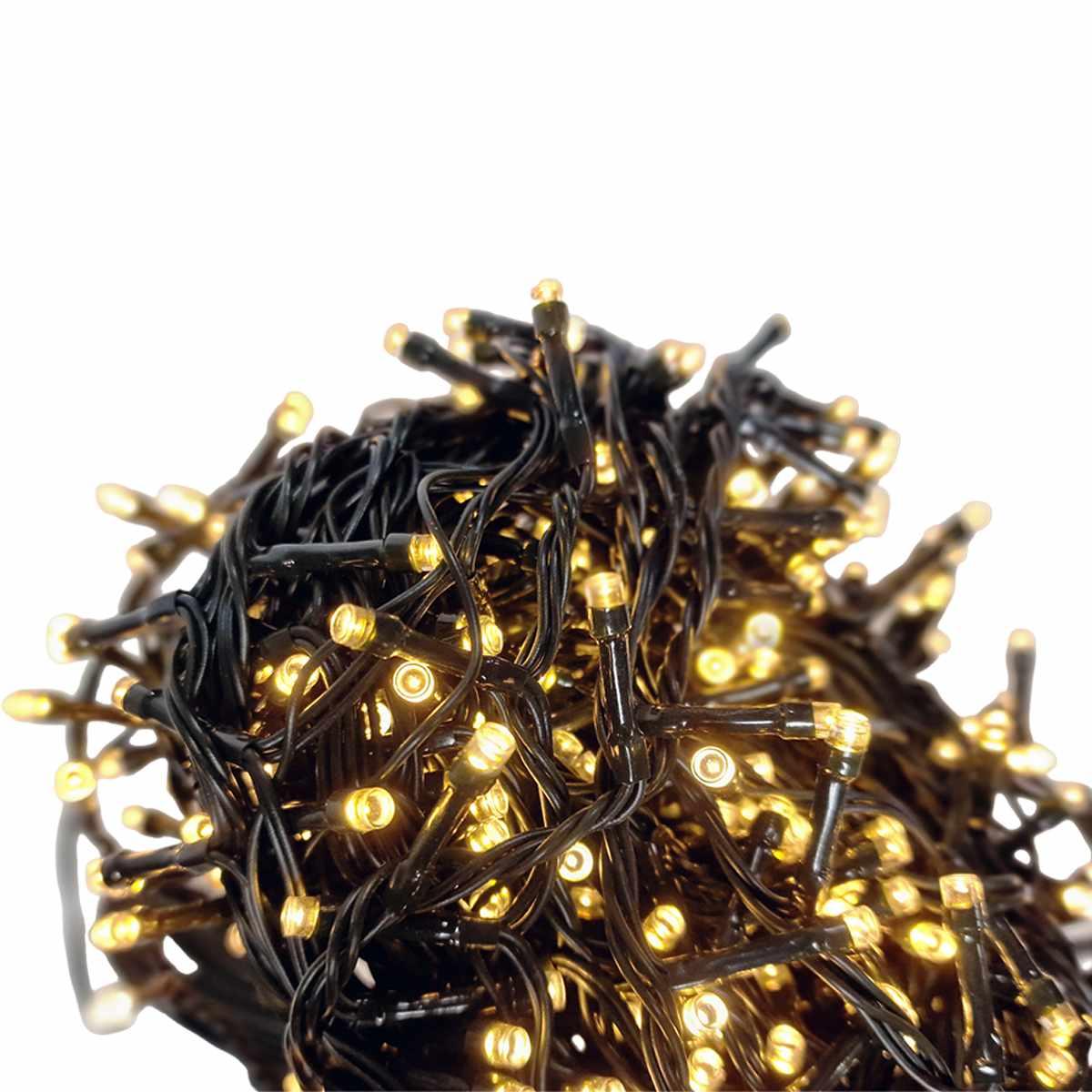 Luci Natale esterno LED 450 Bianco Caldo con Giochi Prolungabile |Silani