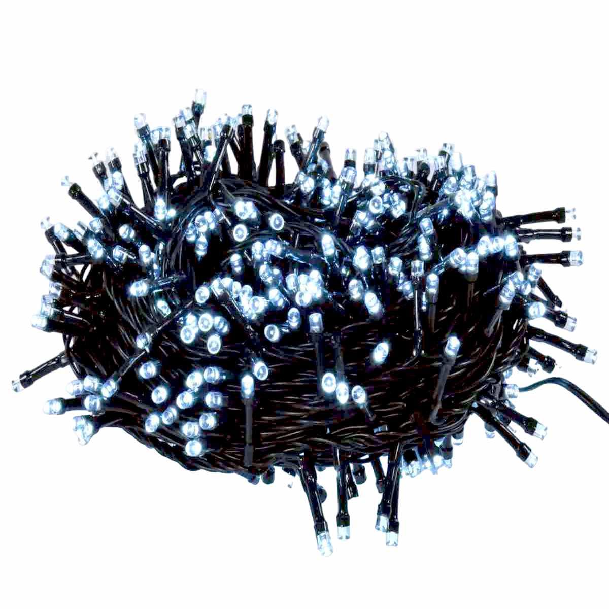 Luci Natale esterno LED 450 Bianco Freddo con Giochi Prolungabile |Silani