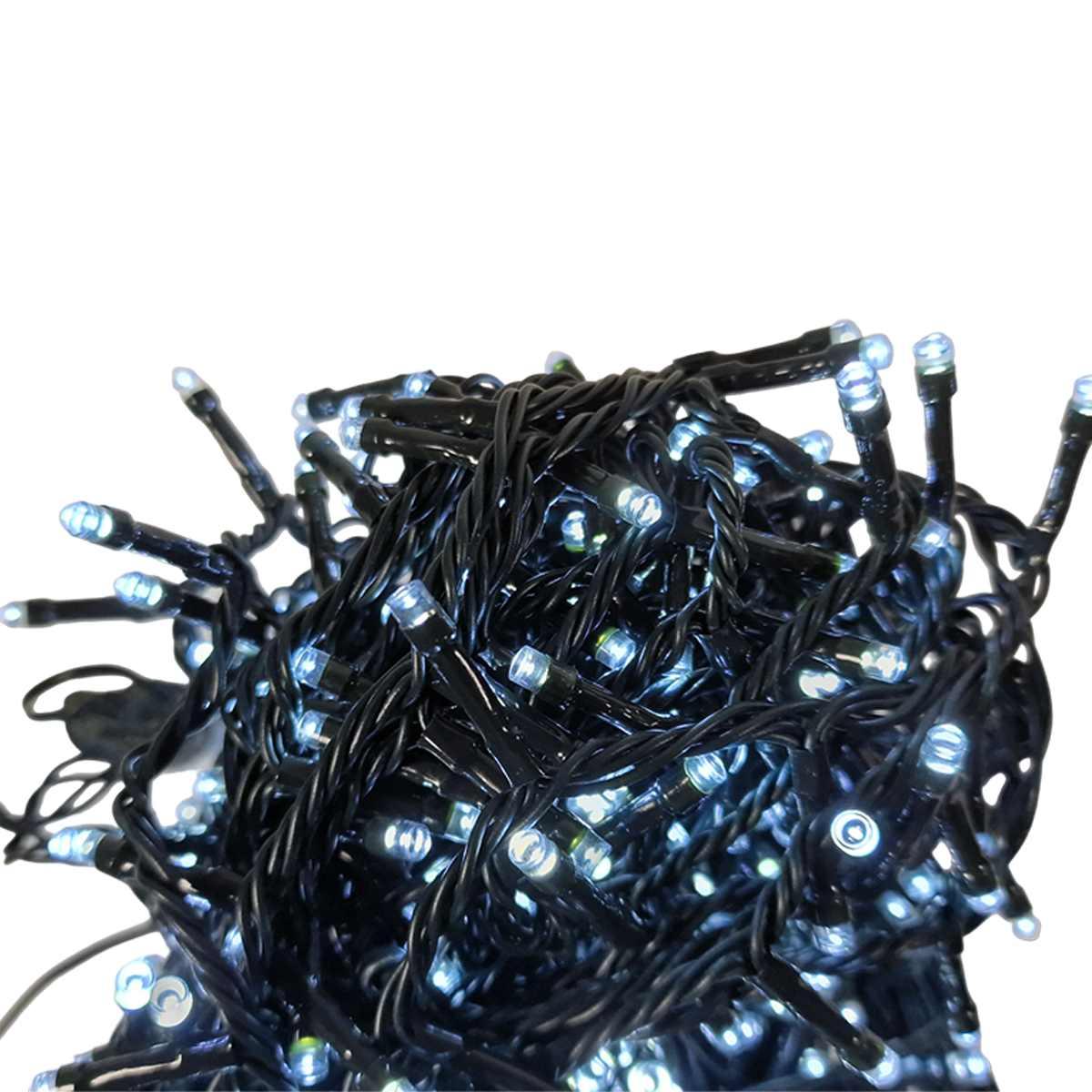 Luci Natale esterno LED 450 Bianco Freddo con Giochi Prolungabile |Silani