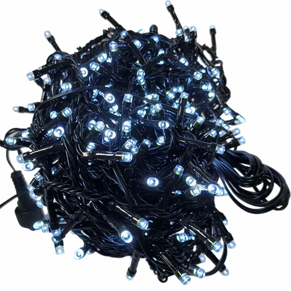 Luci Natale esterno LED 450 Bianco Freddo con Giochi Prolungabile |Silani