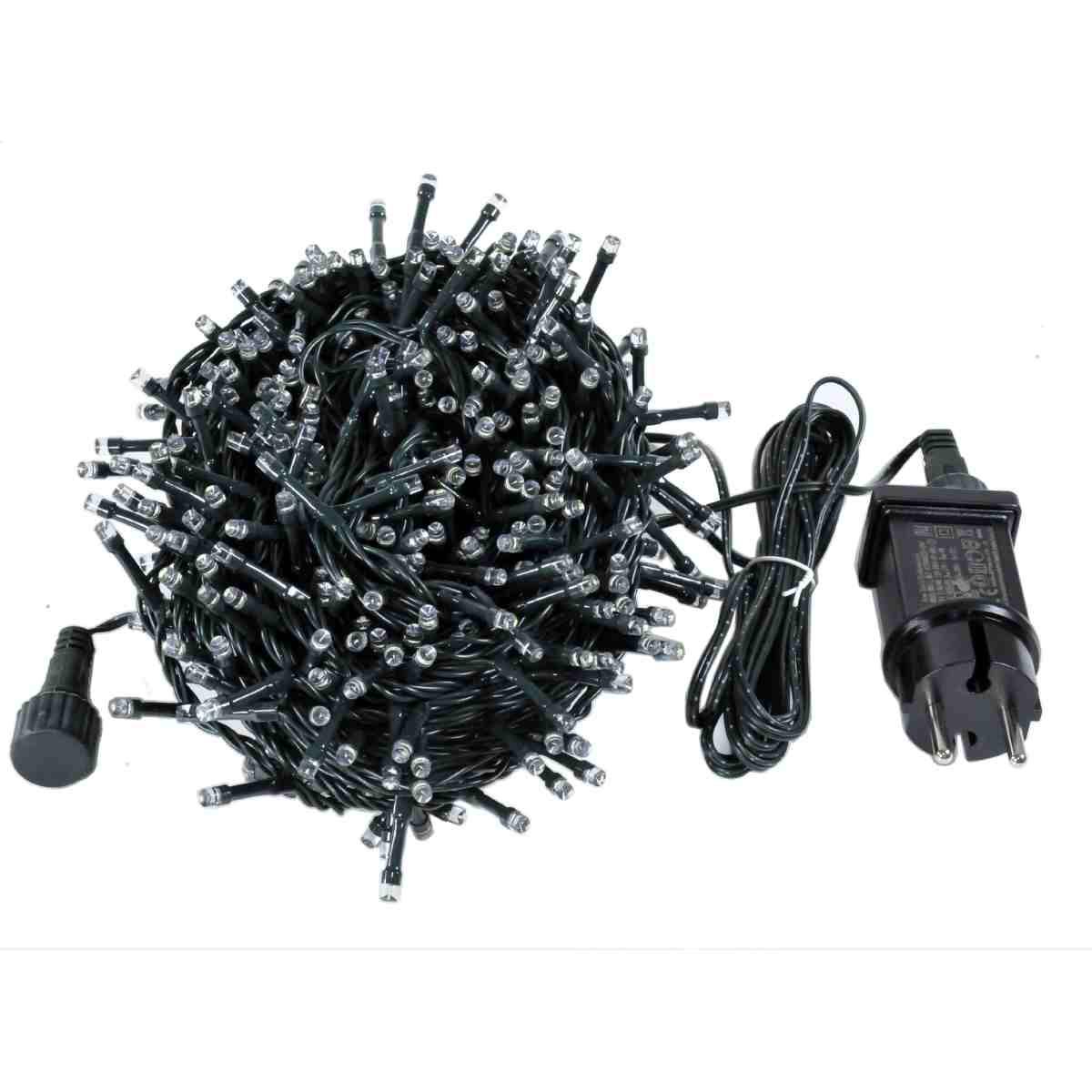 Luci Natale esterno LED 450 Bianco Freddo con Giochi Prolungabile |Silani