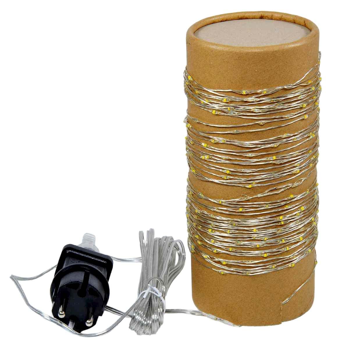 Luci Natale esterno LED 300 Micro Copper Bianco Caldo Filo Rame Argento |Silani