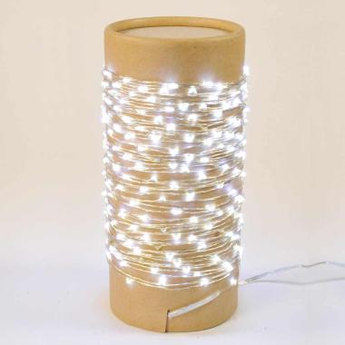 Luci Natale esterno LED 300 Micro Copper Bianco Freddo Rame-Argento |Silani