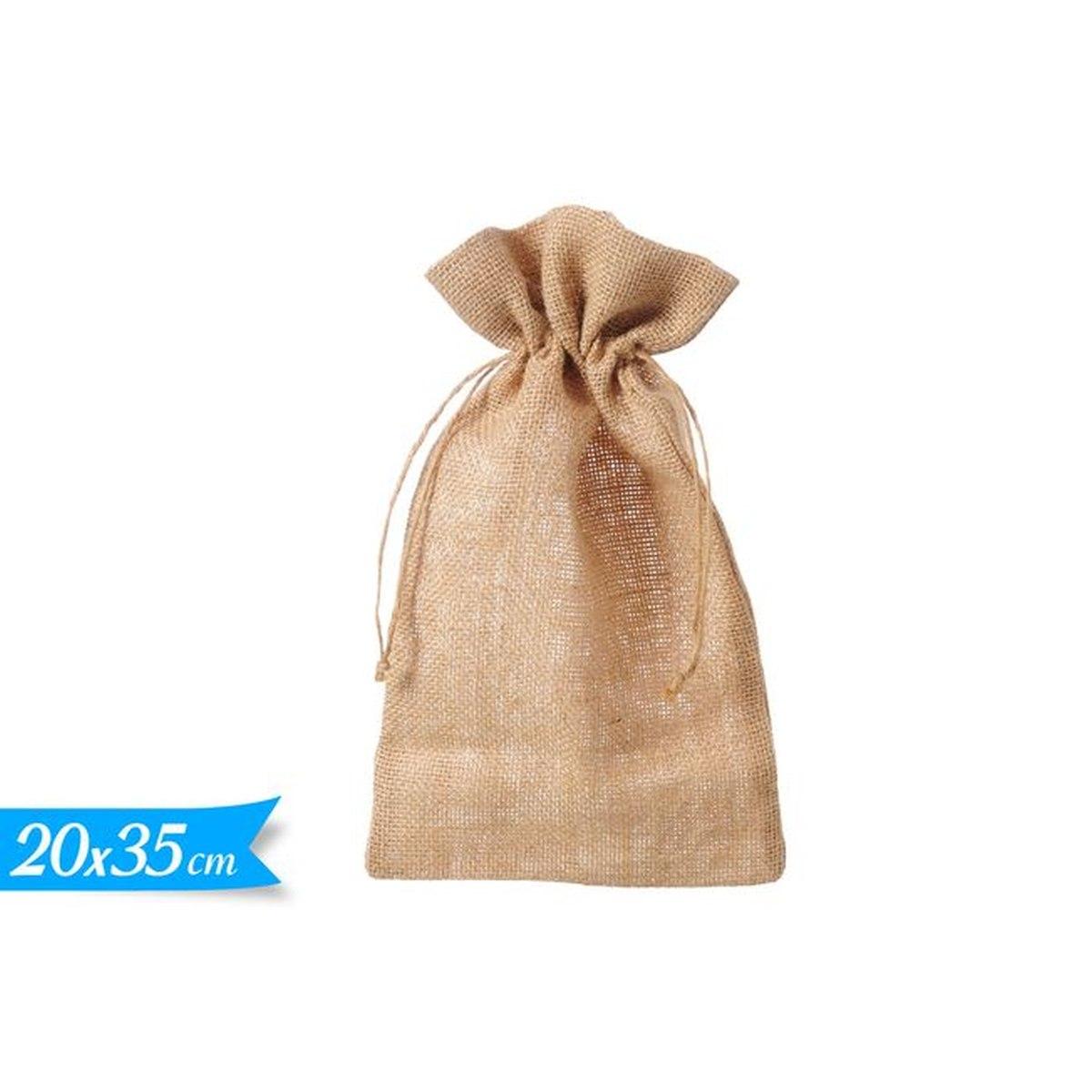 Sacco Natalizio Juta con Laccio cm.20x35 |Golden Hill