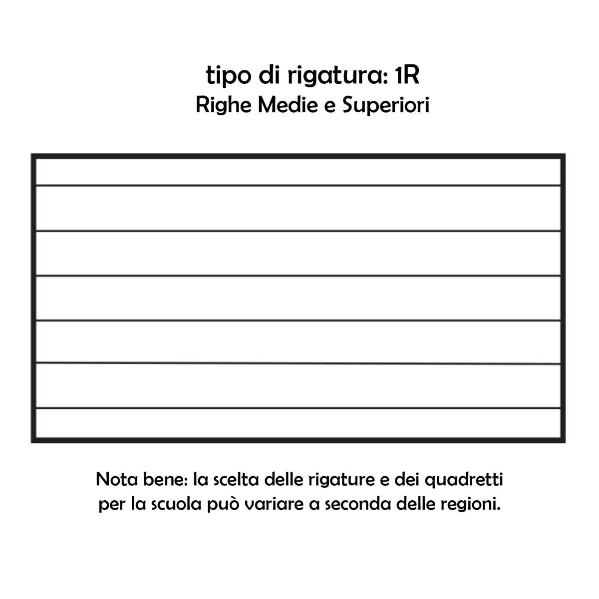 Quaderno Mod. A4 Riga 1R Monocolore |M2 Store