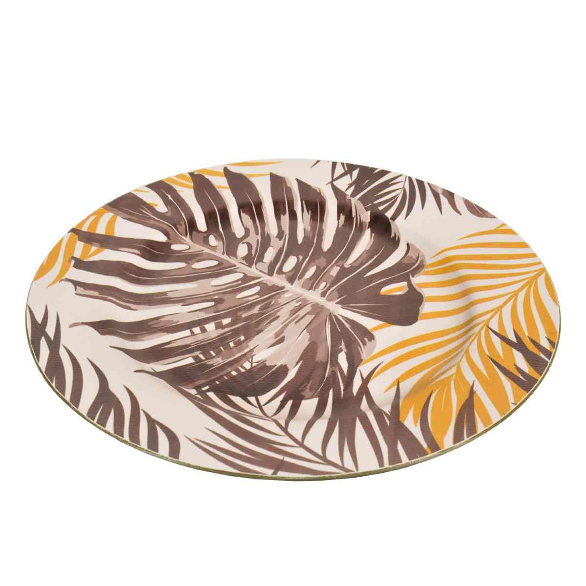 Piatto Tavola Pvc Tognana Rio con Felce cm.33 | Tognana