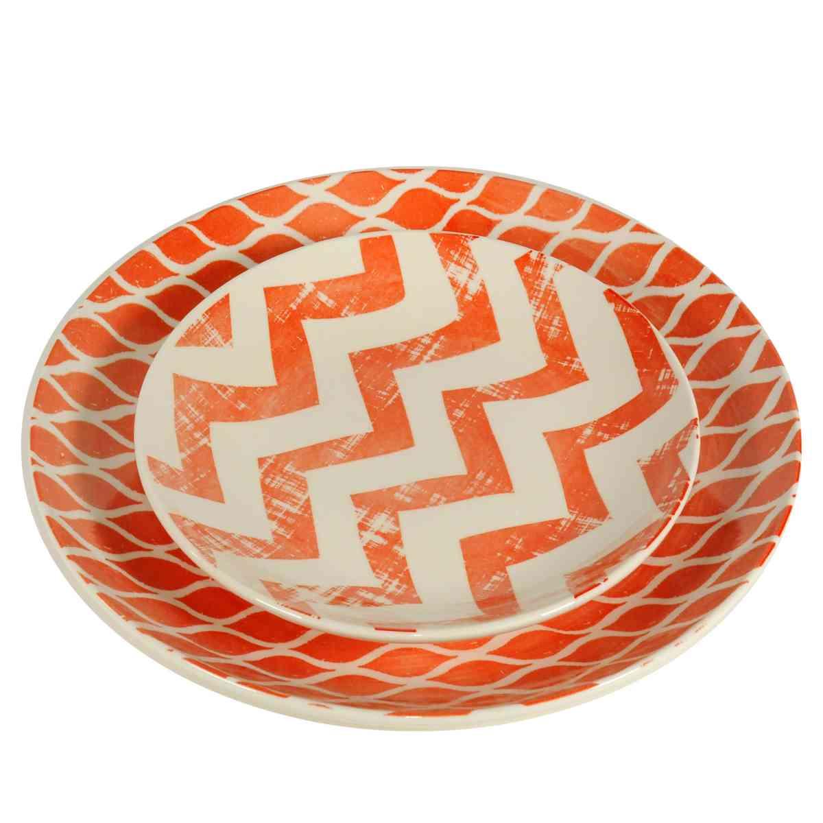 Piatti Servizio Tavola Set pz.18 Tondo Tognana Sangria | Tognana