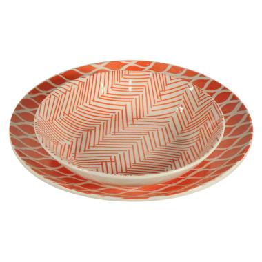 Piatti Servizio Tavola Set pz.18 Tondo Tognana Sangria | Tognana