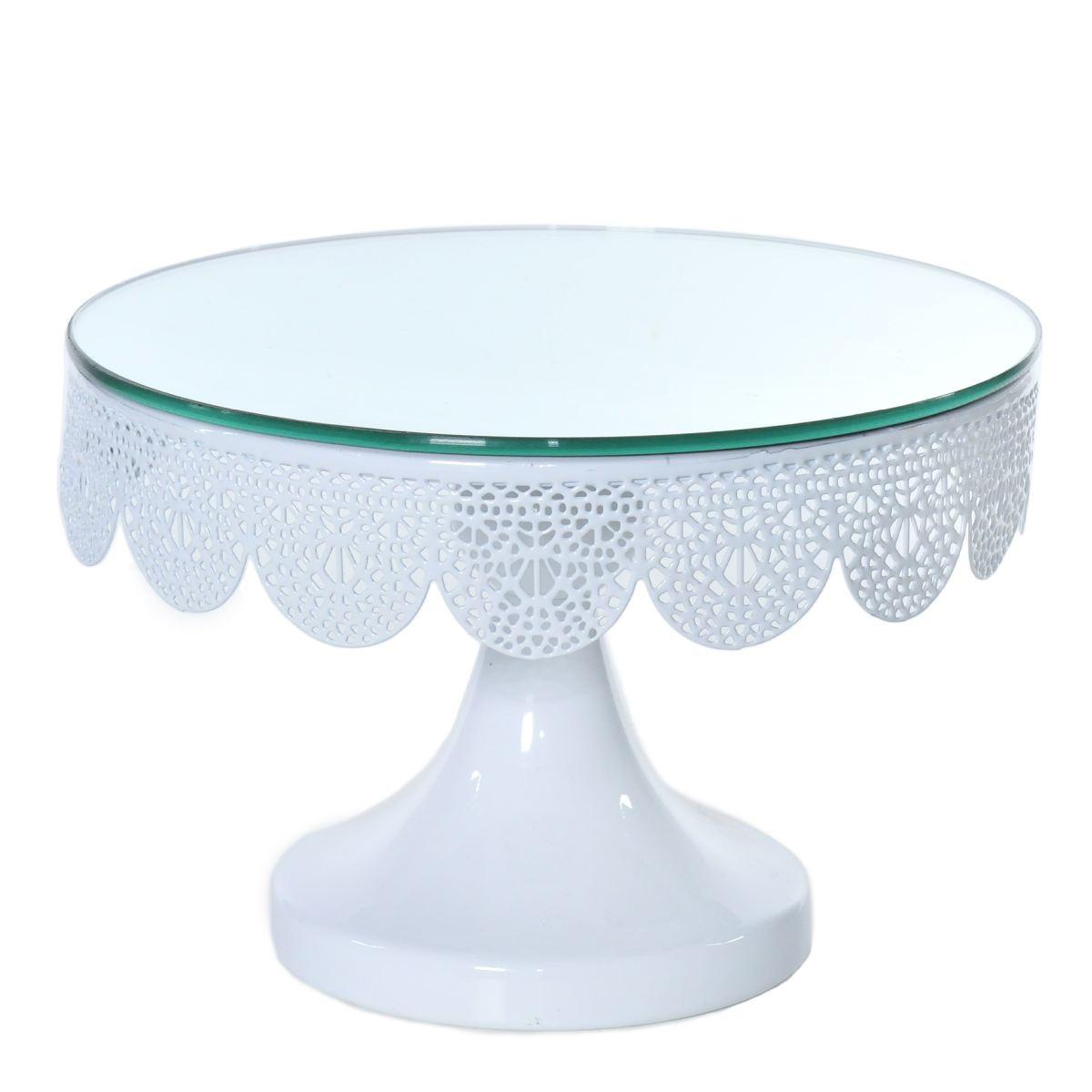 Alzata Metallo Bianca con Specchio cm.20 | Silani