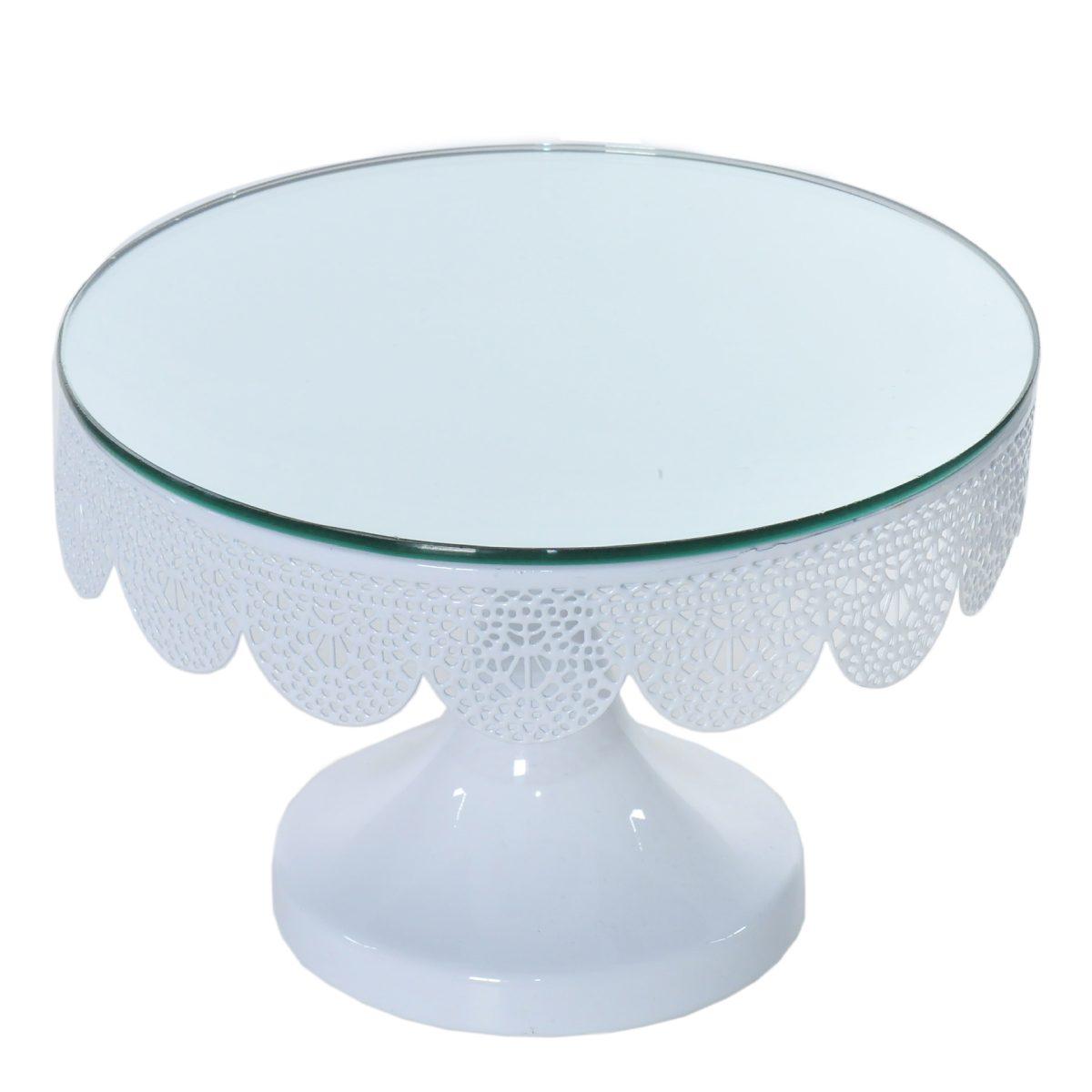 Alzata Metallo Bianca con Specchio cm.20 | Silani