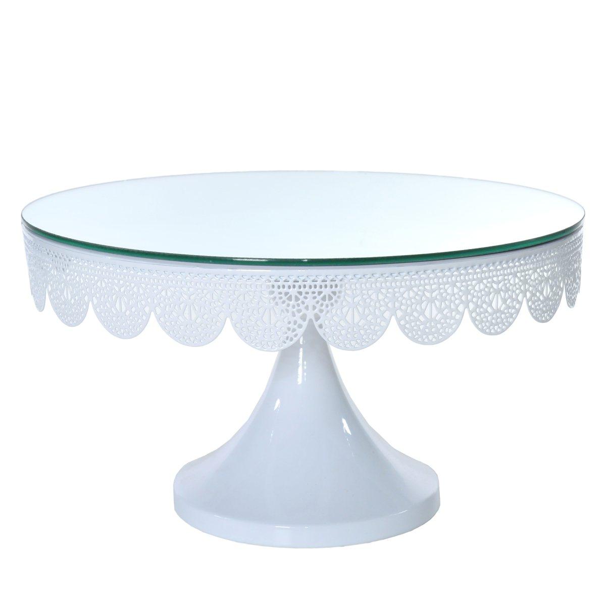 Alzata Metallo Bianca con Specchio cm.30 | Silani