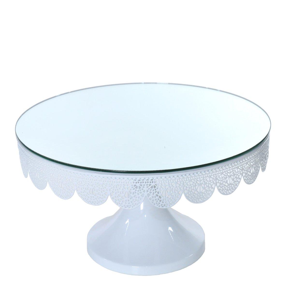 Alzata Metallo Bianca con Specchio cm.30 | Silani