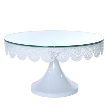 Alzata Metallo Bianca con Specchio cm.30 | Silani