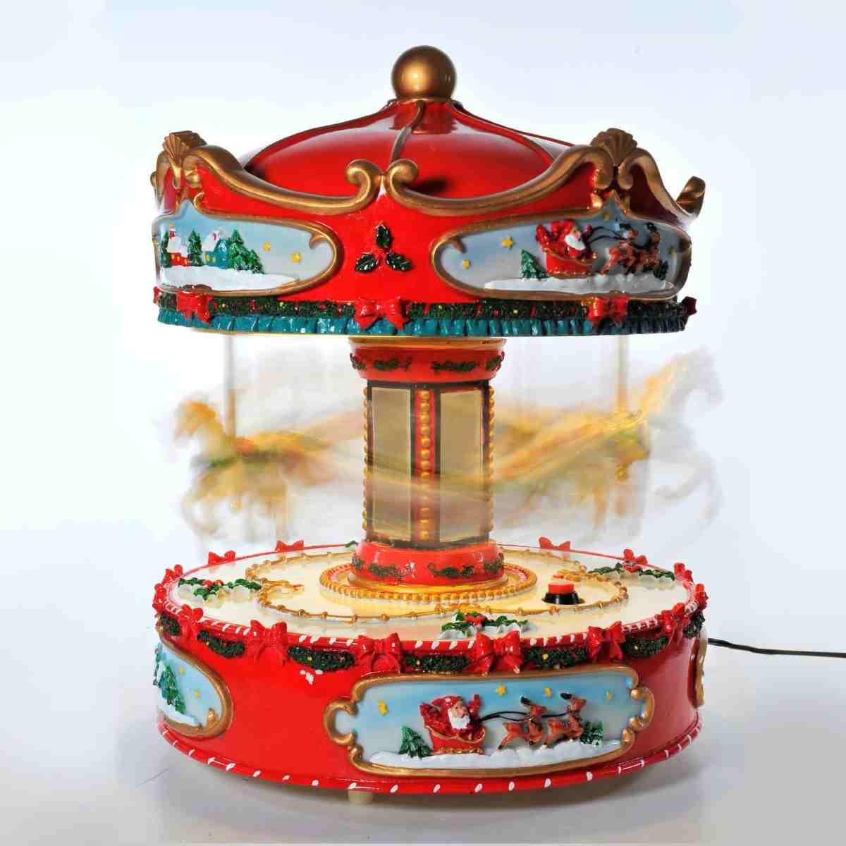 Giostra Natale Carosello cm.Ø27xh33 con Suono |Silani