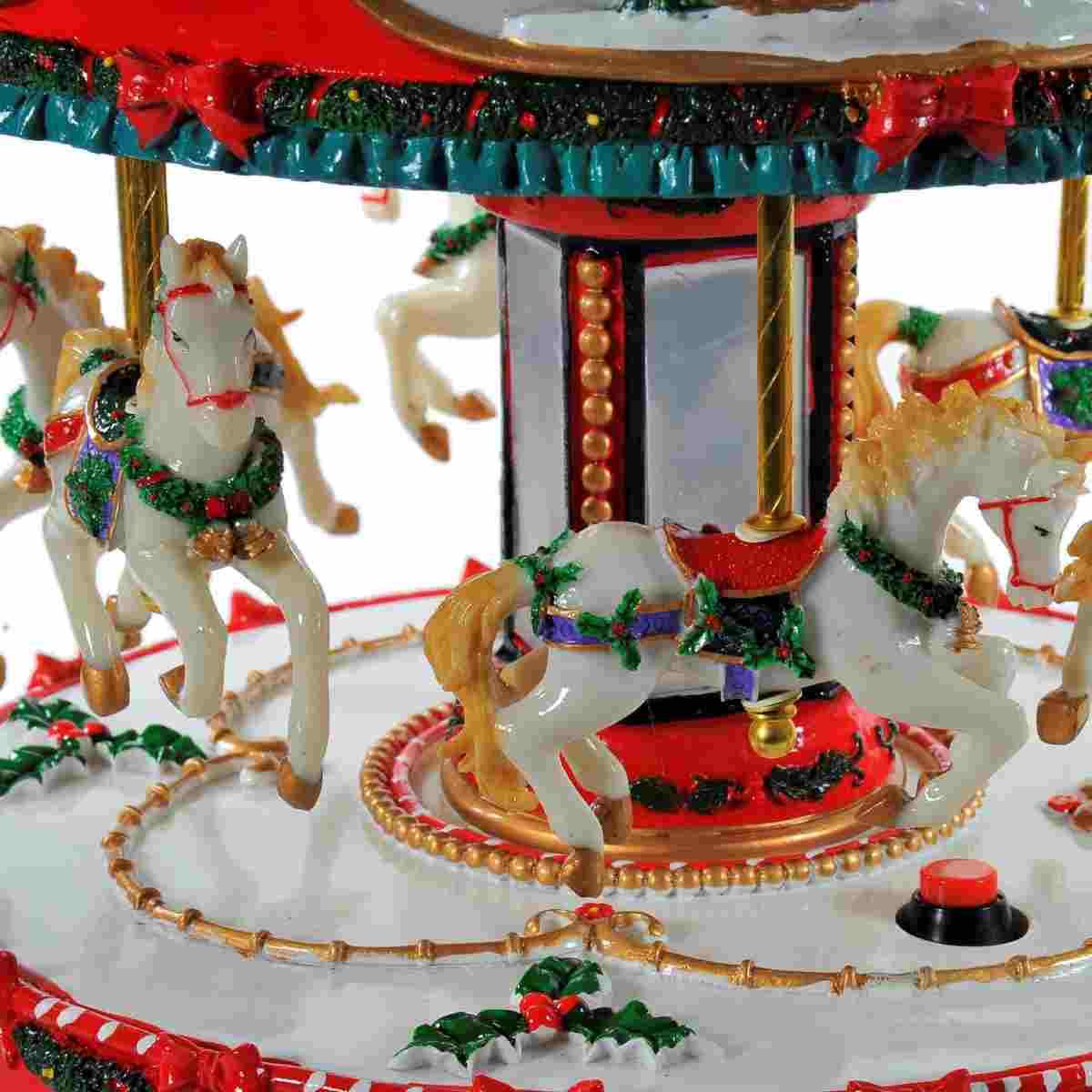 Giostra Natale Carosello cm.Ø27xh33 con Suono |Silani