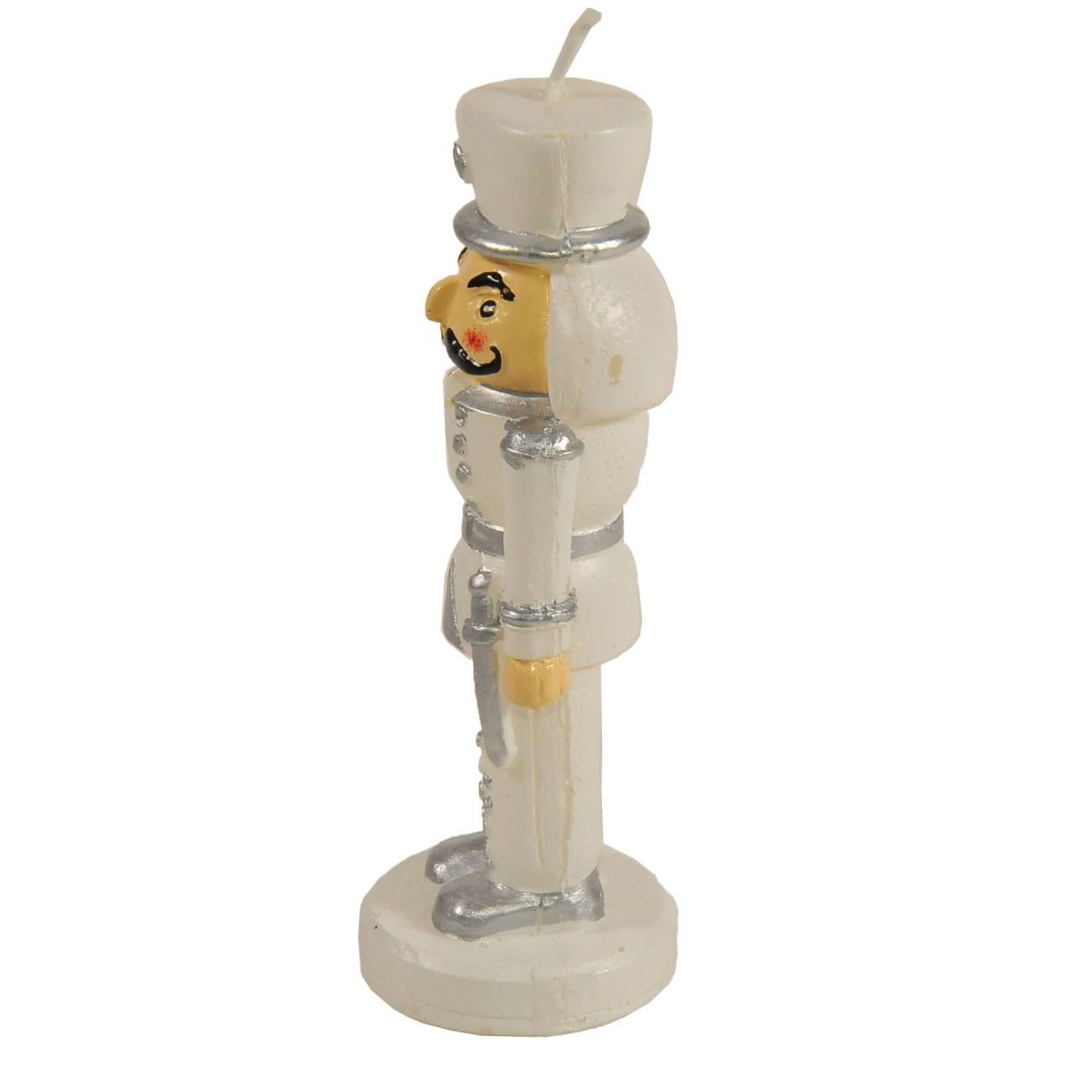 Candela Schiaccianoci Bianco/Argento cm.12 |Silani